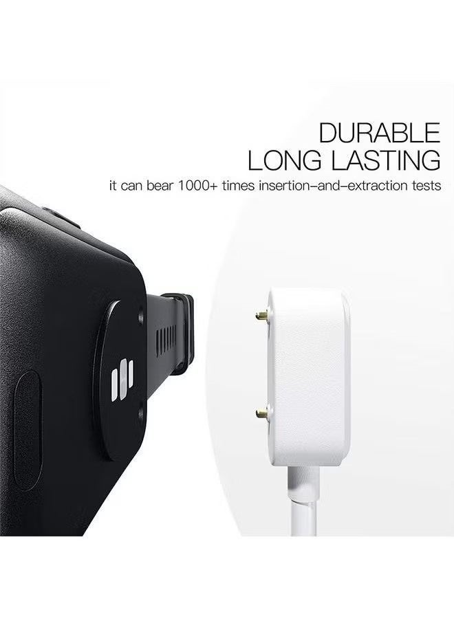 أتش دبليو كابل شحن USB بطول 1 متر لساعات هواوي واتش فيت الجديدة/2/3/4/4 برو، هواوي باند 10/9/8/7/6/6 برو، هونر باند 9/8/7/6/6 برو، هواوي 5X/5 برو/4X/4 برو، كابل شاحن وملحقات الساعة الذكية باللون الأبيض - Image 2